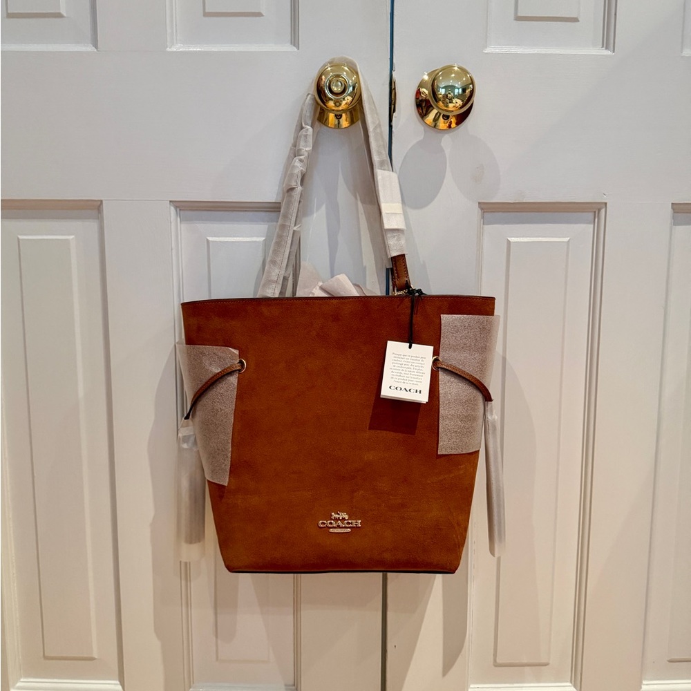 NWT Coach Women’s Brown Suede Tote Bag